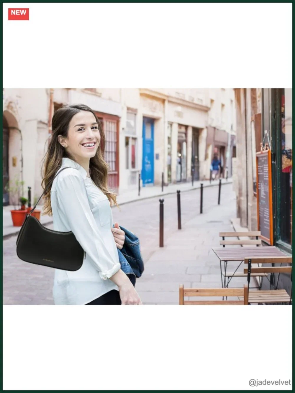 Vegan Leather Hobo Purse Small Shoulder Bag with Zipper